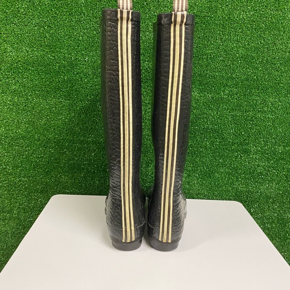 Henri Bendel faux alligator black rain boots size 9 - Picture 5 of 10